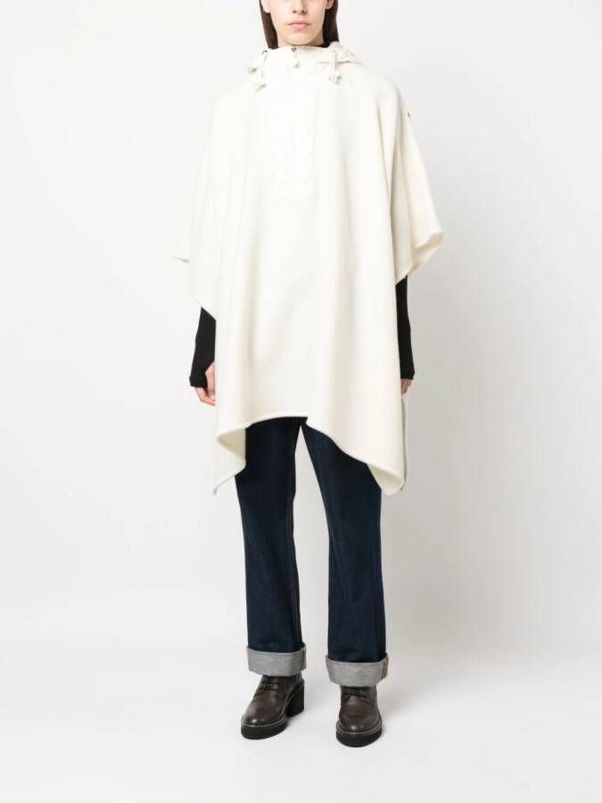 Moncler Cape met vlakken Wit