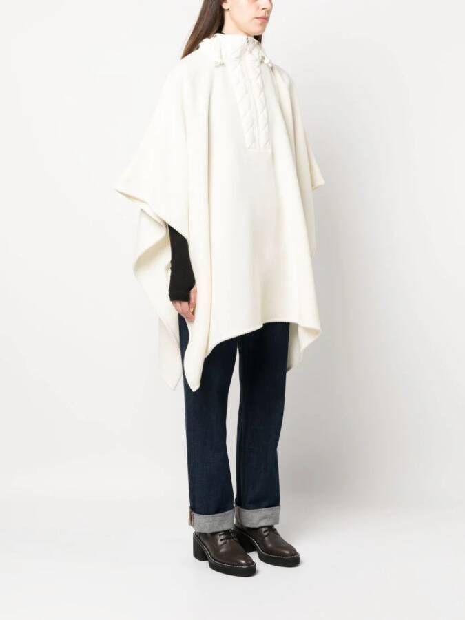 Moncler Cape met vlakken Wit