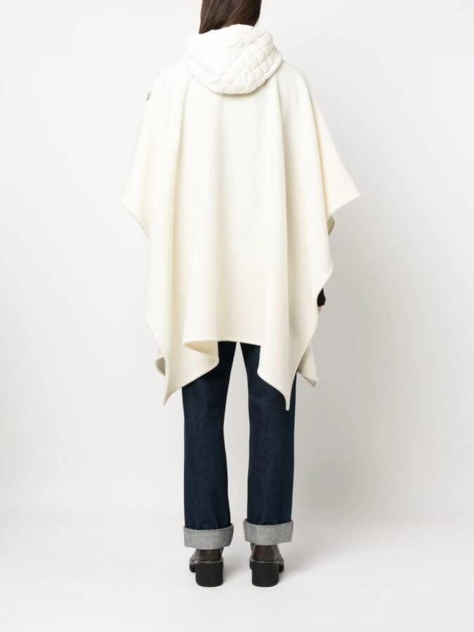 Moncler Cape met vlakken Wit