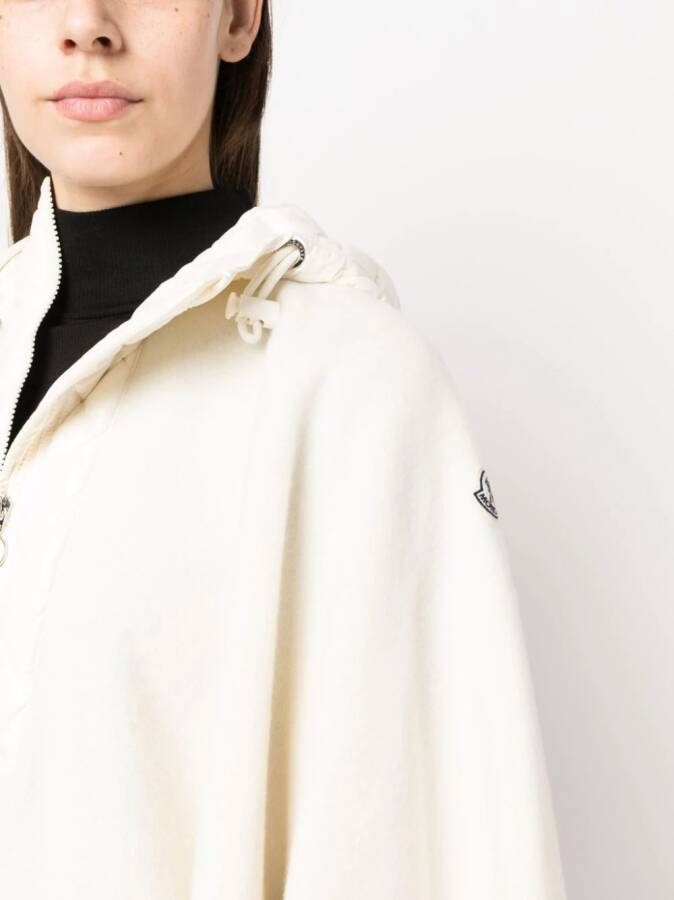 Moncler Cape met vlakken Wit