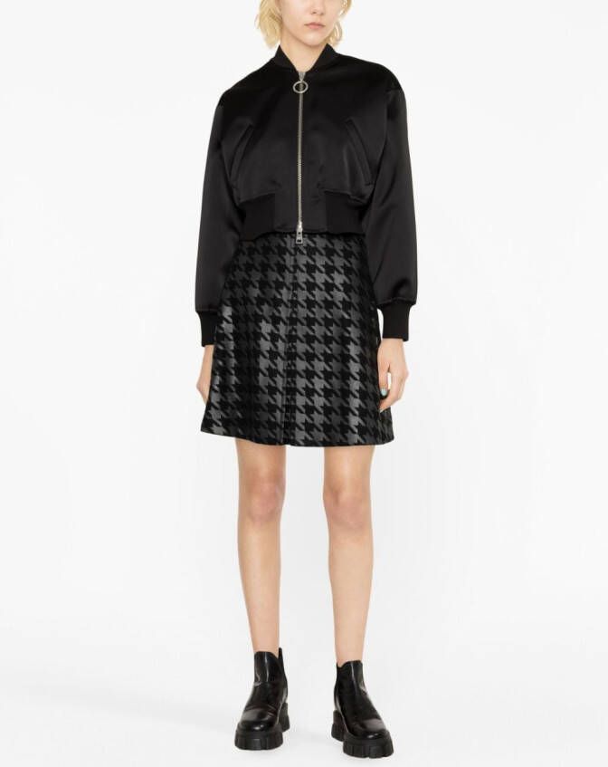 Moncler x FRGMT mini-rok met pied-de-poule print Zwart
