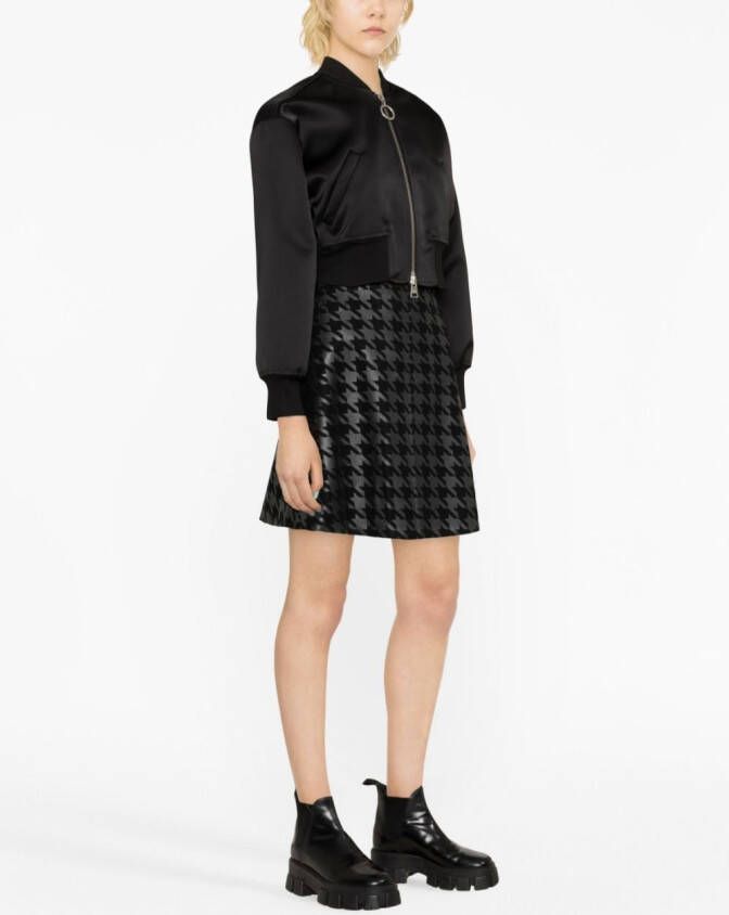 Moncler x FRGMT mini-rok met pied-de-poule print Zwart