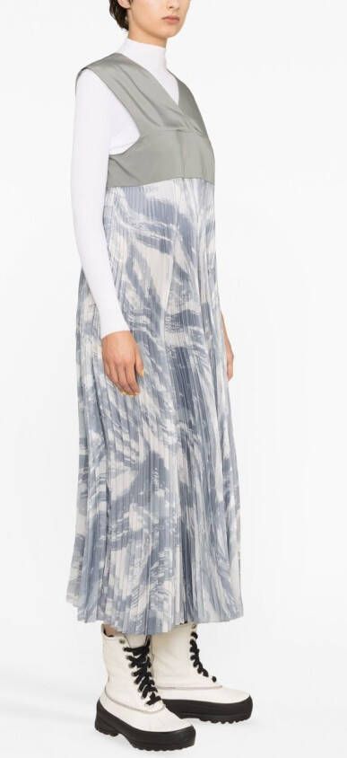 Moncler Maxi-jurk met abstracte print Grijs