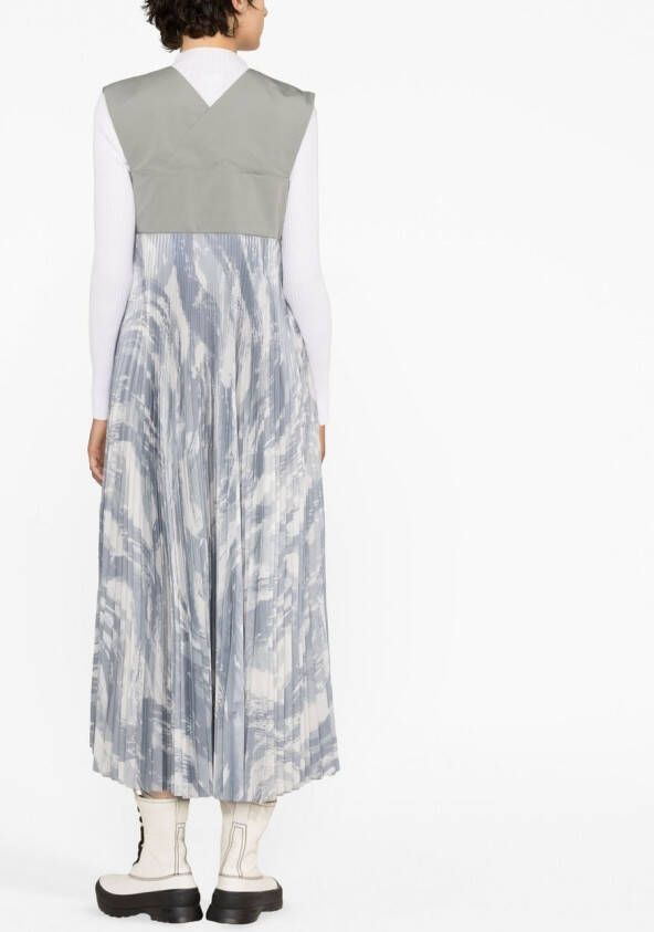 Moncler Maxi-jurk met abstracte print Grijs