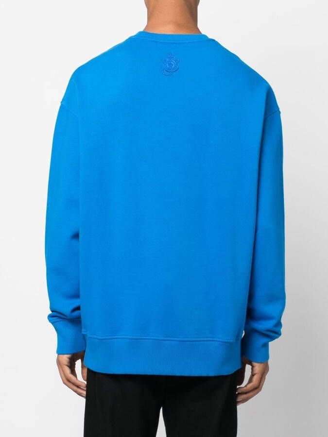 Moncler x JW Anderson sweater met borduurwerk Blauw