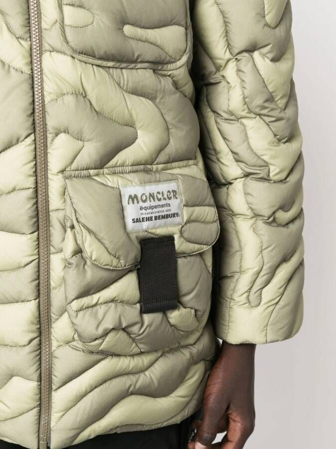 Moncler x Salehe Bembury Peano donsjack Groen