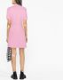 Moncler Pink Zip Fastening Short Sleeve Mini Dress Roze - Thumbnail 4