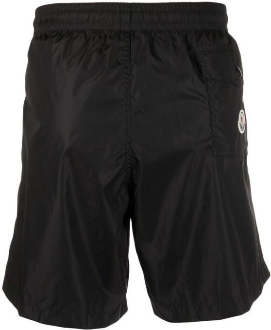 Moncler Zwembroek met logopatch Zwart