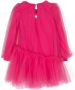 Monnalisa Asymmetrische jurk Roze - Thumbnail 2