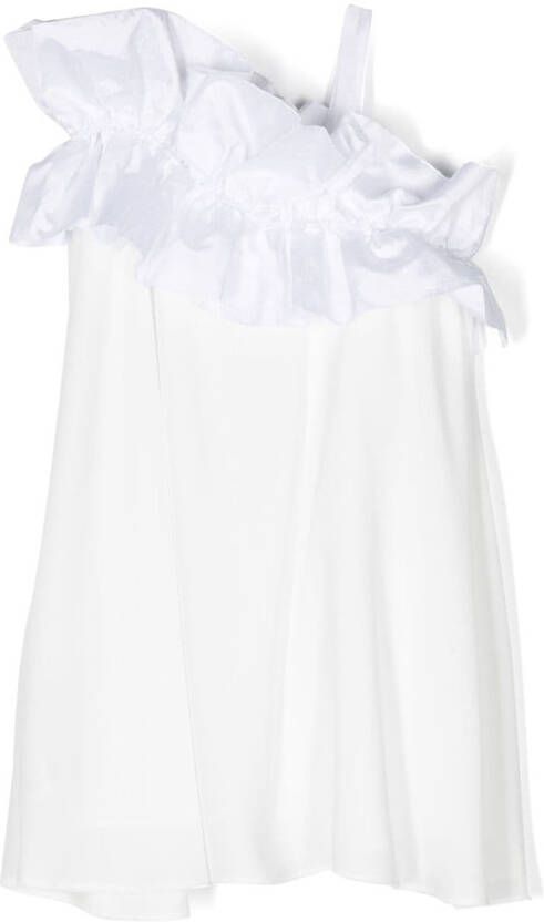 Monnalisa Asymmetrische jurk Wit