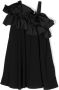 Monnalisa Asymmetrische jurk Zwart - Thumbnail 2