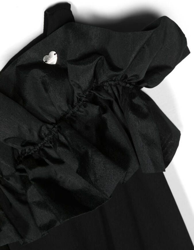 Monnalisa Asymmetrische jurk Zwart
