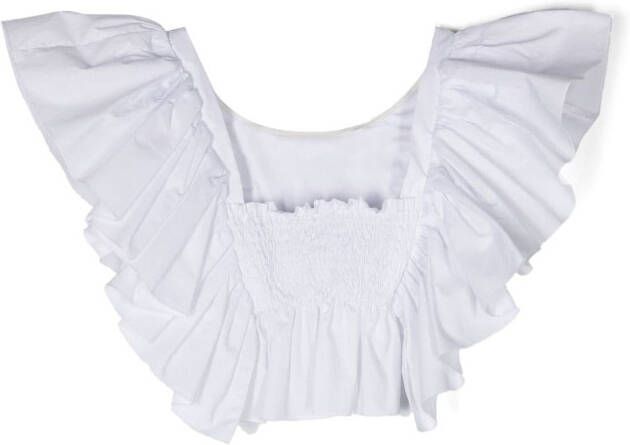 Monnalisa Blouse met ruches Wit