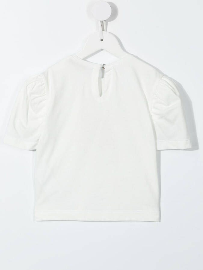 Monnalisa Blouse met tekst Wit