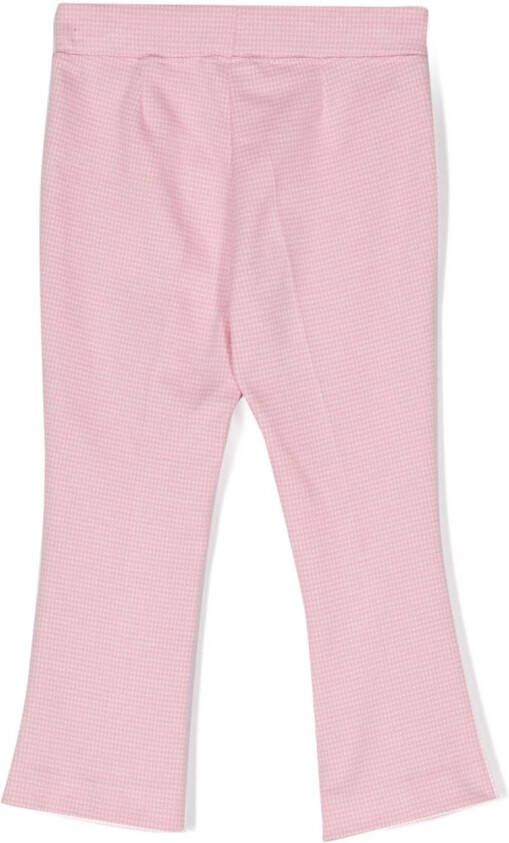 Monnalisa Broek met pied-de-poule print Roze