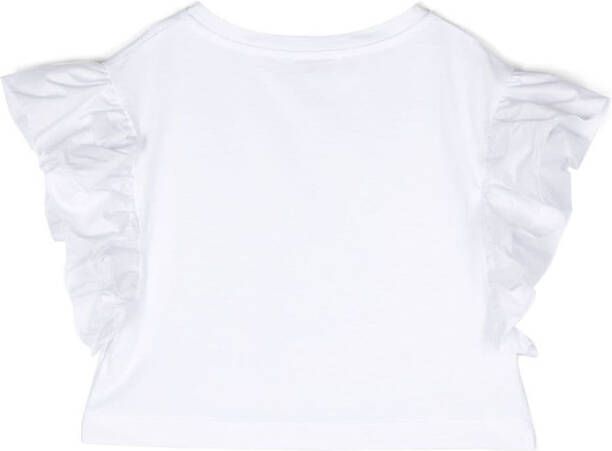 Monnalisa T-shirt verfraaid met kers Wit