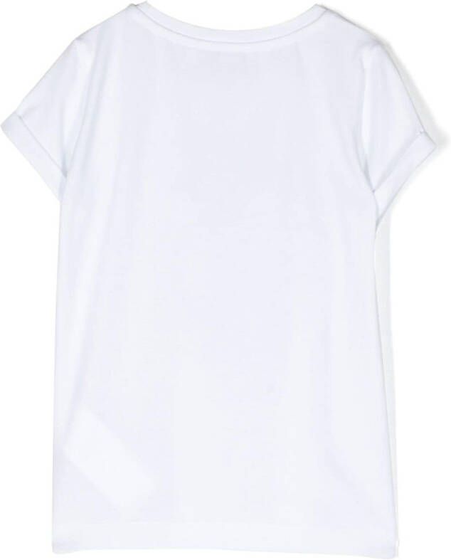 Monnalisa T-shirt met ankerprint Wit