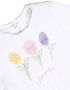 Monnalisa T-shirtjurk met bloe patch Wit - Thumbnail 3