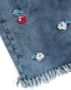 Monnalisa Jeans met geborduurde bloe Blauw - Thumbnail 3
