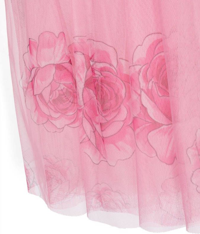 Monnalisa Jurk met bloemenprint Roze