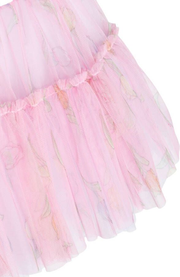 Monnalisa Jurk met bloemenprint Roze