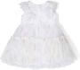 Monnalisa Jurk met bloe print Wit - Thumbnail 2