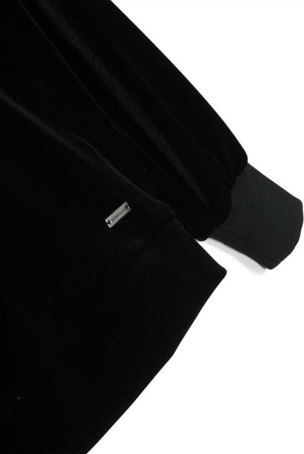 Monnalisa Fluwelen hoodie Zwart