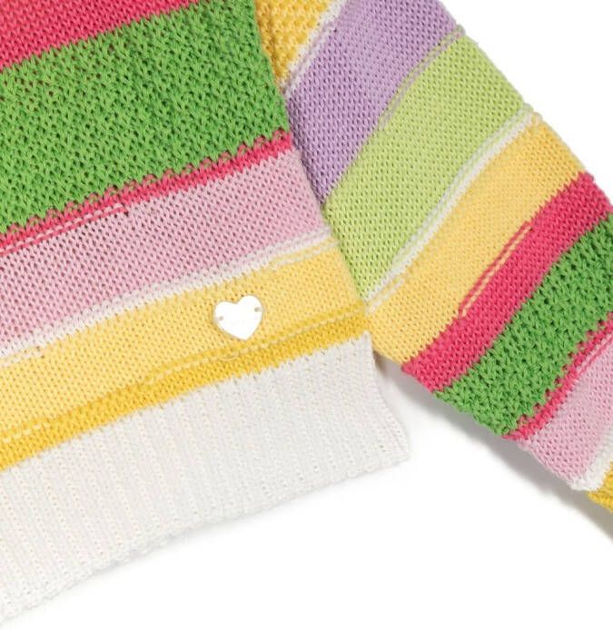 Monnalisa Gestreepte trui Roze