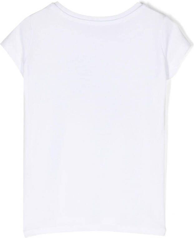 Monnalisa T-shirt met grafische print Wit