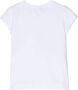 Monnalisa T-shirt verfraaid met kristallen Wit - Thumbnail 2
