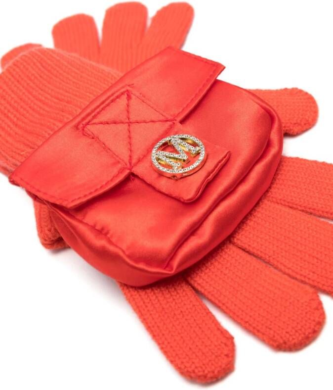 Monnalisa Handschoenen met buideldetail Oranje