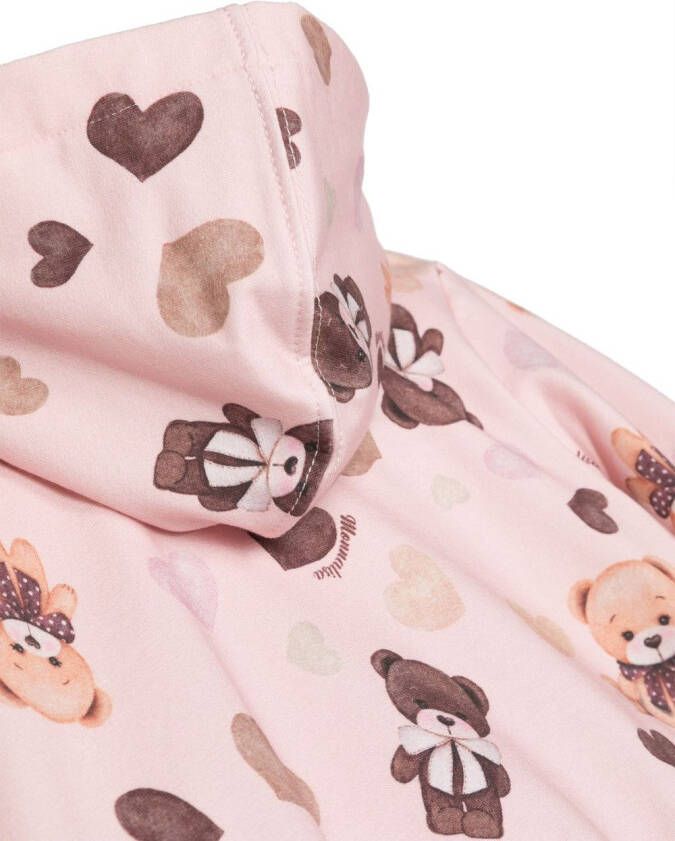 Monnalisa Hoodie met grafische print Roze