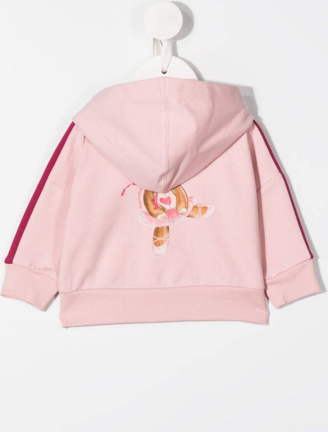 Monnalisa Hoodie met teddybeerprint Roze