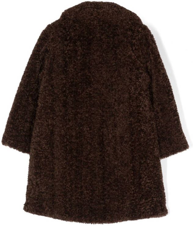Monnalisa Jas met enkele rij knopen Bruin