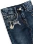 Monnalisa Jeans met borduurwerk Blauw - Thumbnail 3