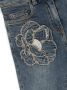Monnalisa Jeans met geborduurde bloe Blauw - Thumbnail 3