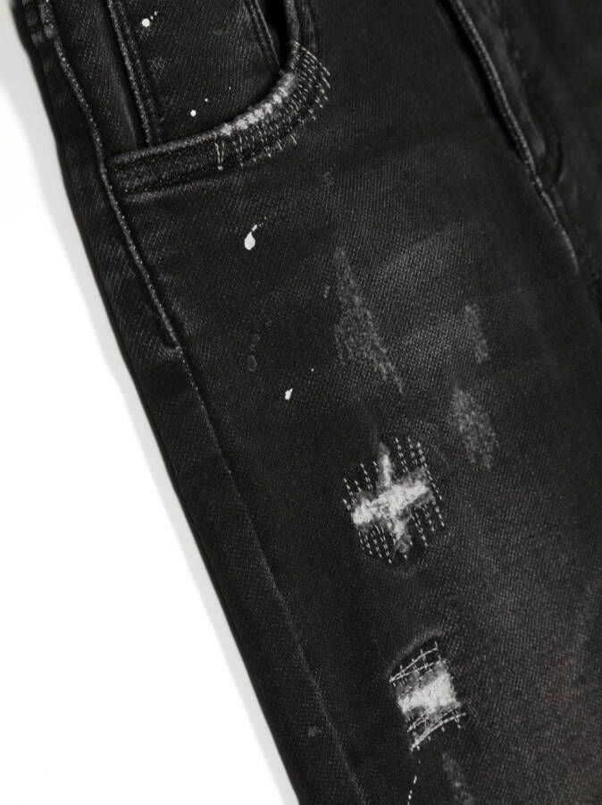 Monnalisa Jeans met logopatch Grijs