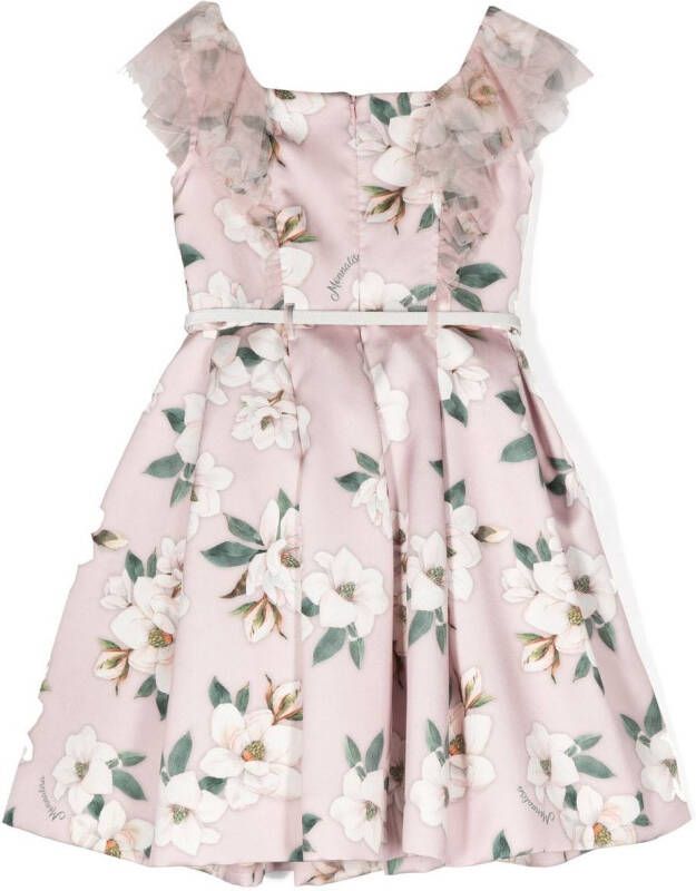 Monnalisa Jurk met bloemenprint Roze