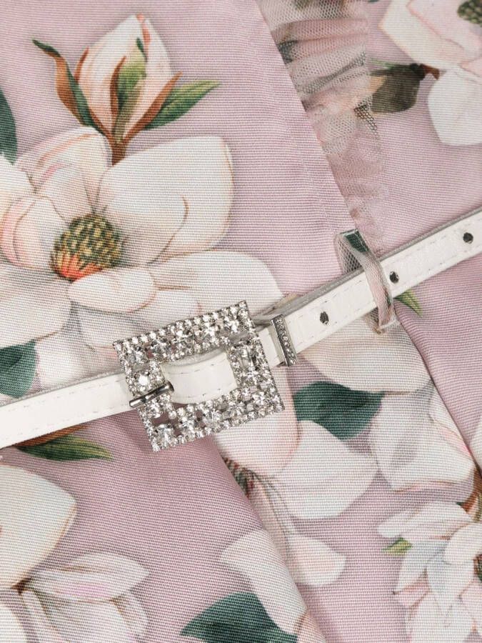 Monnalisa Jurk met bloemenprint Roze