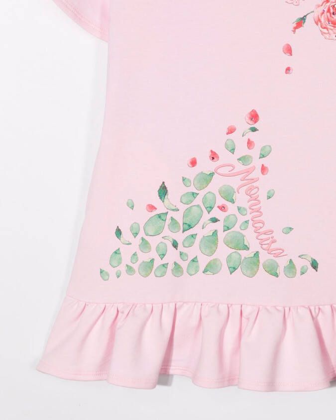Monnalisa Jurk met bloemenprint Roze