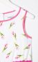 Monnalisa Jurk met bloe print kinderen katoen katoen polyamide 10 Wit - Thumbnail 3