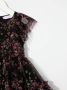 Monnalisa Jurk met bloe print Zwart - Thumbnail 3