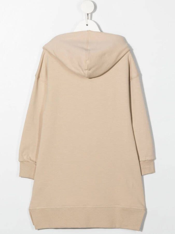 Monnalisa Jurk met capuchon Beige