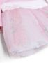 Monnalisa Jurk met geborduurd logo Roze - Thumbnail 3