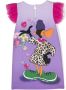 Monnalisa Jurk met grafische print Paars - Thumbnail 2