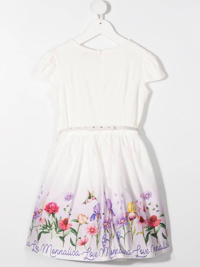Monnalisa Jurk met print Beige