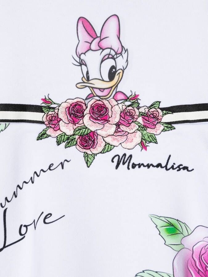 Monnalisa Jurk met print Wit