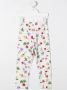 Monnalisa Legging met bloe print Wit - Thumbnail 2
