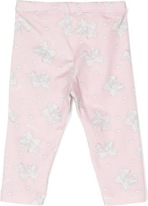 Monnalisa Legging met strikprint Roze