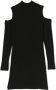 Monnalisa Geribbelde mini-jurk Zwart - Thumbnail 2